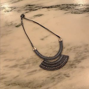 Silver choker necklace